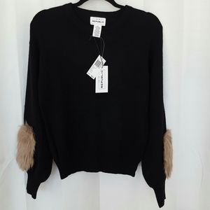 Republic Sweater With Faux Fur Accent